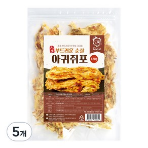 해야미 구운 순살 아귀 쥐포채, 120g, 5개