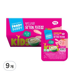 푸디버디 부드러운 유기농 차조밥, 140g, 9개