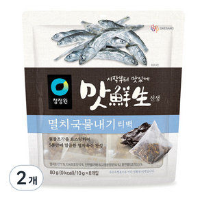 맛선생 멸치국물내기 티백, 80g, 2개