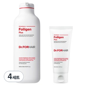 닥터포헤어 폴리젠 플러스 샴푸 500ml + 100ml, 4세트