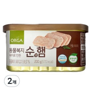 ORGA 동물복지 돼지로 만든 순햄 200g