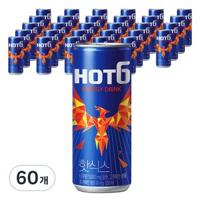 핫식스 오리지널 에너지 드링크, 250ml, 60개