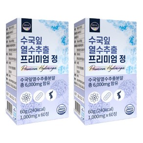 웰리즈 수국잎 열수추출 프리미엄 정 60g, 60정, 2개