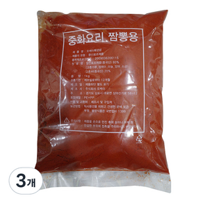 중화요리 짬뽕용 순한맛 고추가루, 1kg, 3개