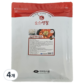 두원식품 김치찌개육수 분말, 1kg, 4개