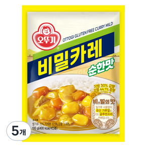 오뚜기 비밀카레 순한맛, 100g, 5개