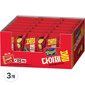 오리온 다이제볼 미니팩, 421.2g, 3개