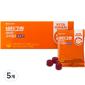 비타그란 비타민C 구미젤리 포도맛, 180g, 5개