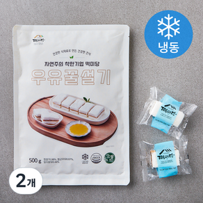 떡미당 우유꿀설기 (냉동), 500g, 2개, 1개입