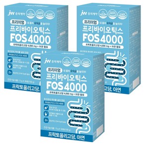 JW중외제약 프리미엄 프리바이오틱스 FOS 4000, 150g, 3개