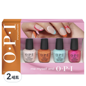 오피아이 네일락커 Me Myself and OPI Mini Pack 3.75ml x 4종 세트, 누드(S001), 오렌지(S004), 스카이블루(S006), 핑크(S009), 2세트