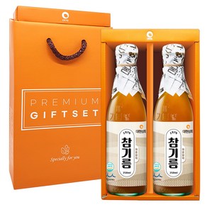 대현상회 저온압착 참기름 선물세트, 2개, 350ml