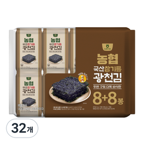 농협 참기름 광천김, 4g, 32개