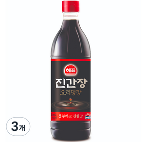 해표 진간장, 500ml, 3개