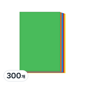 블루마토 색상지 5색 혼합 160g CLP007, A4, 300개