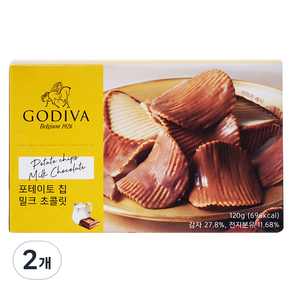 고디바 포테이토 칩 밀크 초콜릿, 2개, 120g