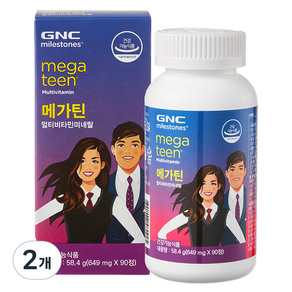 GNC 메가틴 멀티비타민 미네랄, 90정, 57.6g, 2개