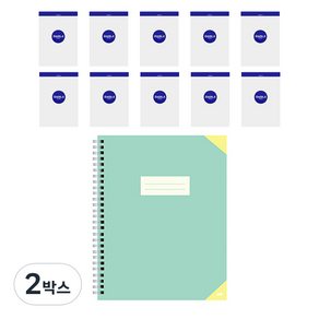 더블에이 노트패드 룰드 10p + 좌철 심플 노트 세트, 랜덤발송(좌철 심플노트), 2박스