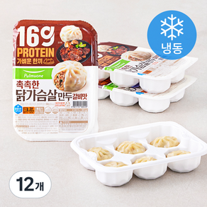 풀무원 촉촉한 닭가슴살 만두 갈비맛 6입 (냉동), 12개, 180g