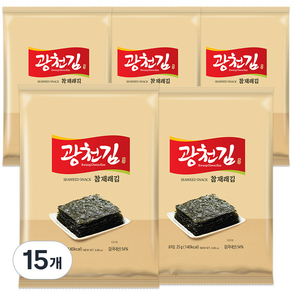 광천김 참 재래 전장김, 25g, 15개