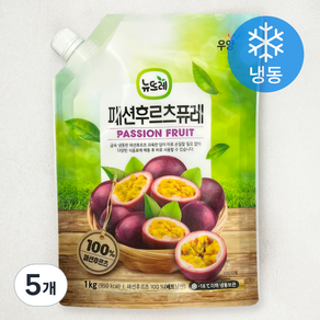 뉴뜨레 패션후루츠퓨레 (냉동), 1kg, 5개