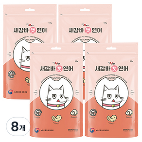 미미펫 고양이 새감바 간식, 연어맛, 50g, 8개