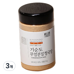 기순도전통장 무염 분말 청국장, 150g, 3개