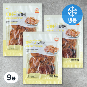 철판구이 오징어 (냉동), 9봉, 90g