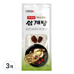 자연초 삼계탕 백숙재료, 100g, 3개