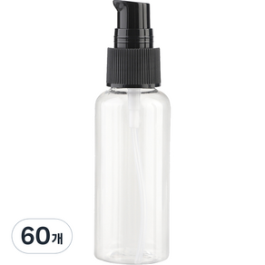 에센스 플라스틱 용기 50ml, 60개, 투명 + 블랙