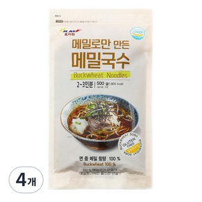 효자원 메밀로만 만든 메밀국수, 500g, 4개