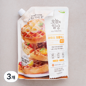 오늘의일상 라이스 와플믹스 치즈, 1kg, 3개