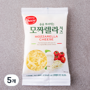 서울우유치즈 솔솔 뿌려먹는 모짜렐라 치즈, 100g, 5개