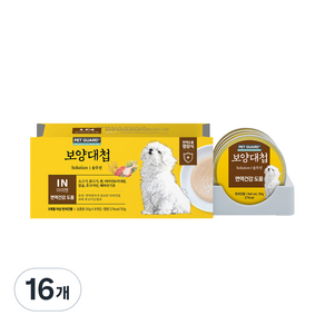 보양대첩 생후3개월~전연령 솔루션 IN 미니캔 강아지 간식, 닭, 30g, 16개