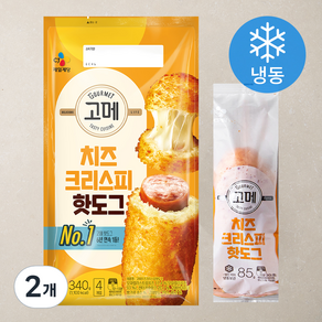 고메 치즈크리스피 핫도그 (냉동), 85g, 4개입, 2개