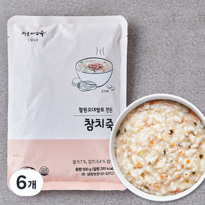 서울마님죽 참치죽, 500g, 6개