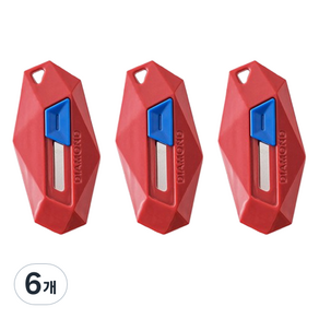 일상속반짝 안전 자석 언박싱칼, 레드, 6개