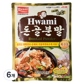 화미 돈골분말, 500g, 6개