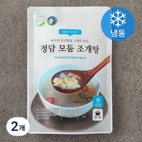 정담 모둠 조개탕 (냉동), 500g, 2개