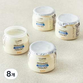상하목장 유기농 인증 그릭요거트 플레인, 80g, 1개입, 8개