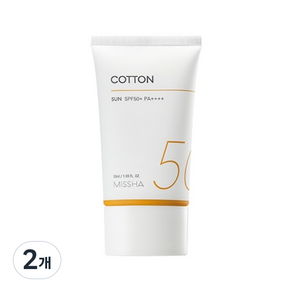 미샤 올 어라운드 세이프 블록 코튼선크림 SPF50+ PA++++, 50ml, 2개