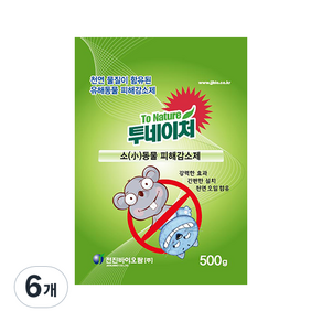 투네이처 소 동물 피해감소제, 500g, 6개