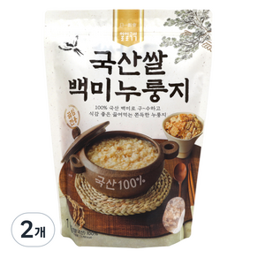 일일곡식 국산쌀 백미 누룽지, 2개, 1kg