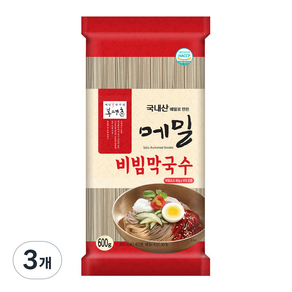 봉평촌 메밀 비빔 막국수, 600g, 3개