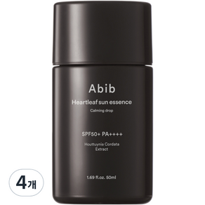 아비브 어성초 선 에센스 카밍 드롭 SPF50+ PA++++, 4개, 50ml