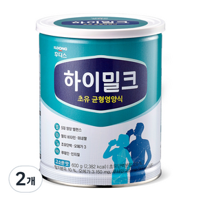 일동후디스 하이밀크 초유 균형영양식 성인분유, 2개, 600g