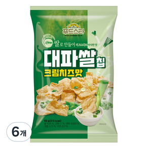 푸드스타 대파쌀칩 크림치즈맛, 60g, 6개