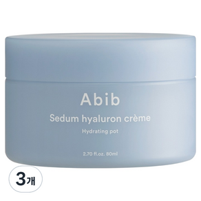 아비브 수분초 히알루론 크림 하이드레이팅 팟, 3개, 80ml
