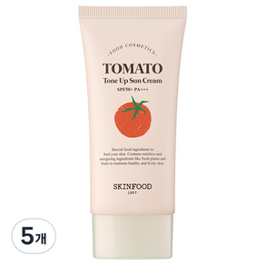 스킨푸드 토마토 톤 업 선크림 SPF50+ PA+++, 50ml, 5개