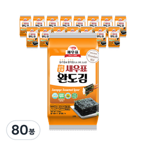 새우표 완도 프리미엄 도시락김, 4g, 80개